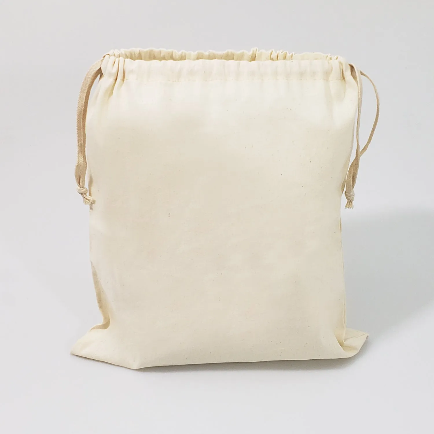 12 ct Bulk Cotton Shoe Bags / Affordable Drawstring Bags - By Dozen