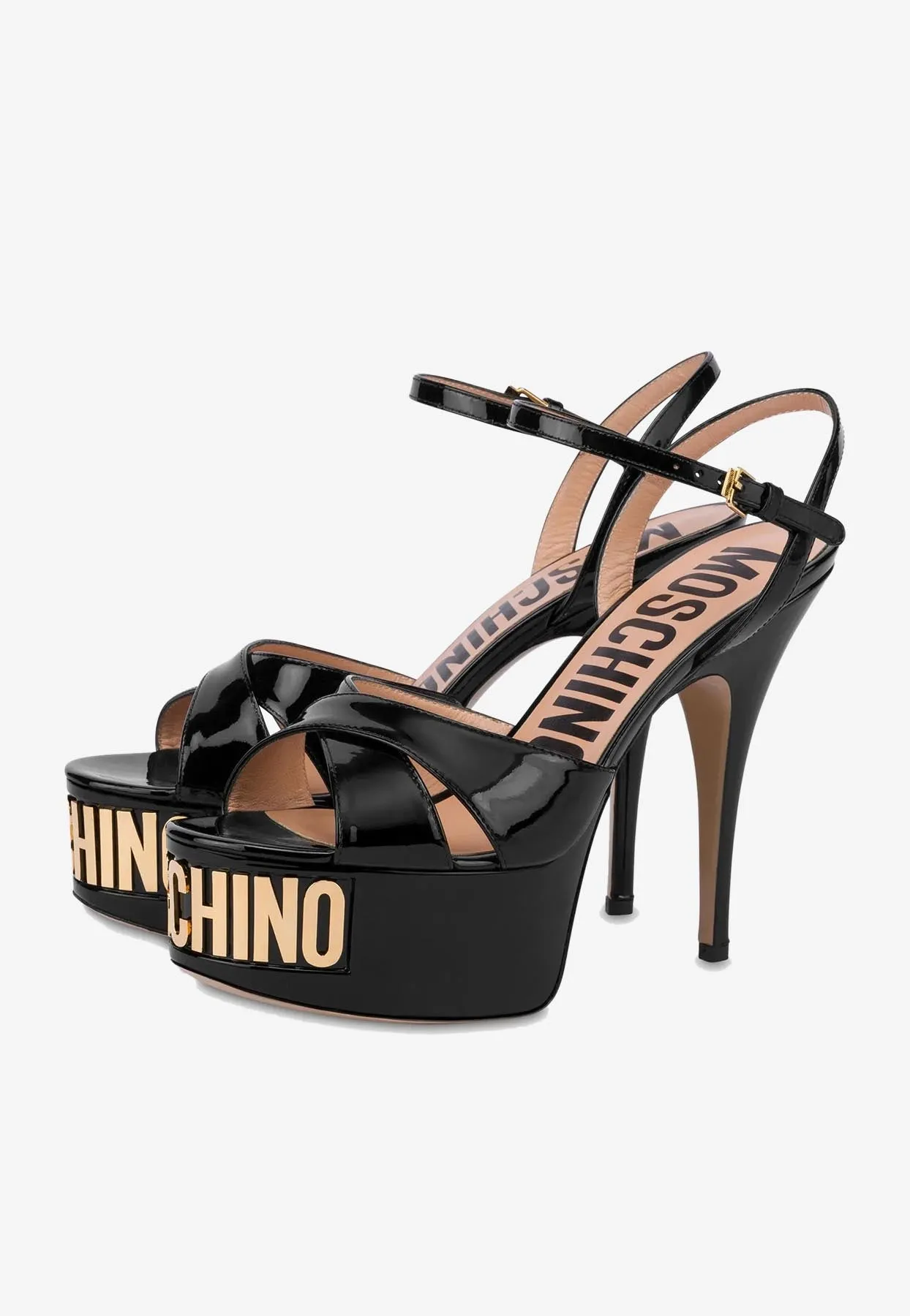125 Platform Sandals in Patent Leather