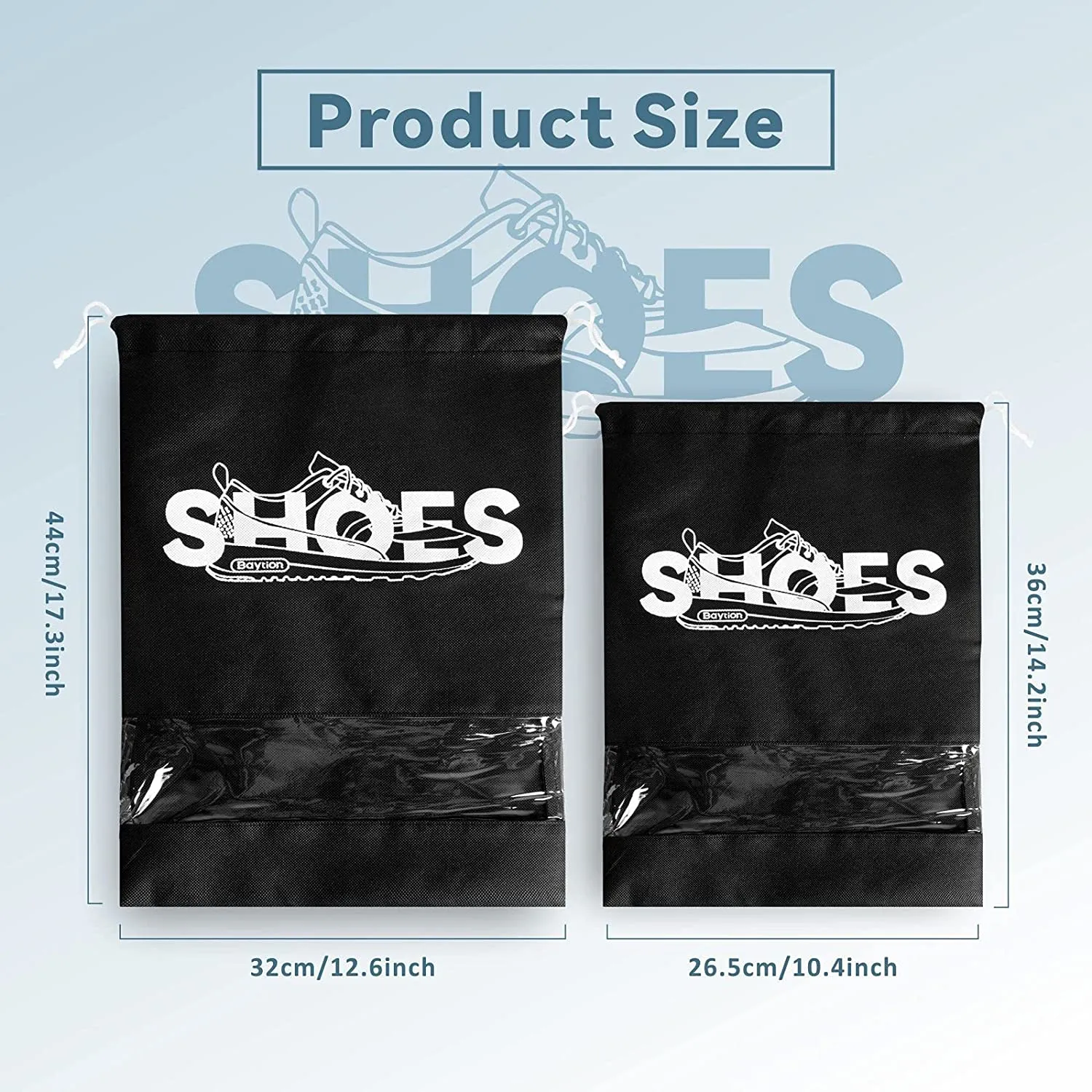 12PCS Travel Shoe Bags