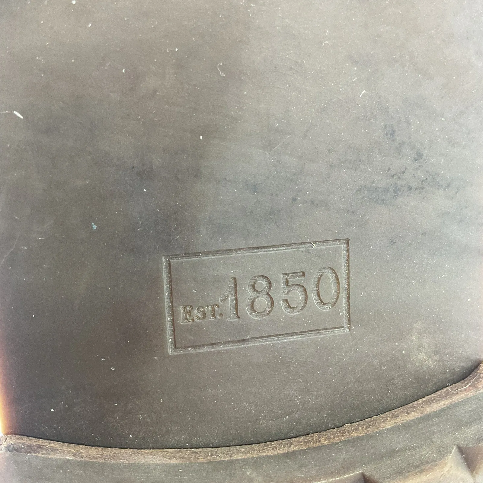 1850 Men's Brown Leather Perforated Combat Boots Size 10 Preowned