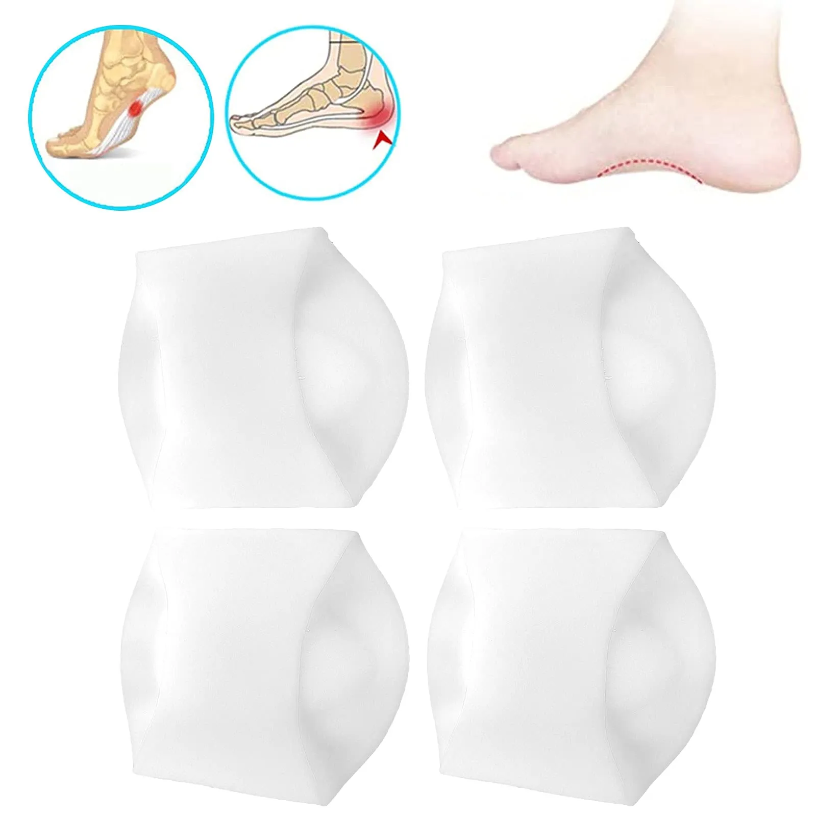 2 pairs of Arch Support Flatfoot insoles, Arch Support Insoles for flat feet, Elastic Orthopedic Socks Footbed Enhancer(#2) #2