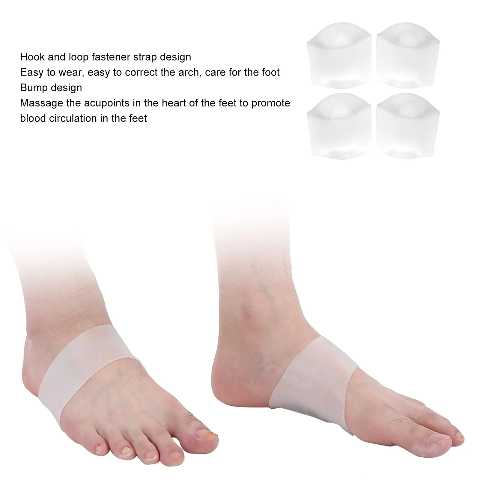 2 pairs of Arch Support Flatfoot insoles, Arch Support Insoles for flat feet, Elastic Orthopedic Socks Footbed Enhancer(#2) #2