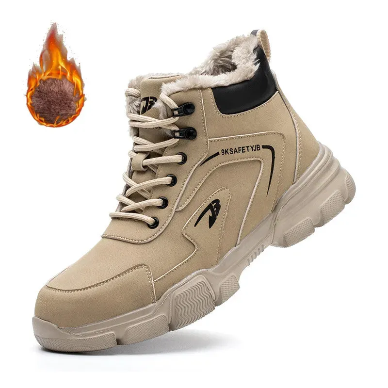 2024 Winter Safety Boots for Men - Plush, Waterproof, Steel Toe, Indestructible, Anti-Smashing, Puncture-Proof Footwear