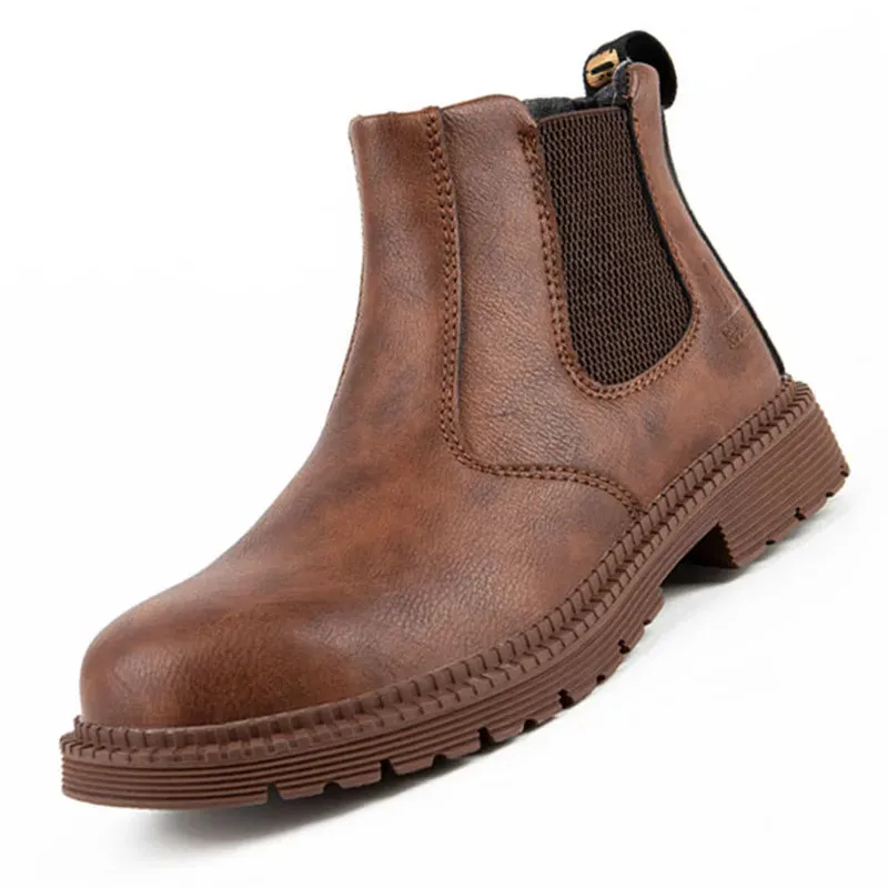 2024 Winter Safety Boots for Men - Plush, Waterproof, Steel Toe, Indestructible, Anti-Smashing, Puncture-Proof Footwear