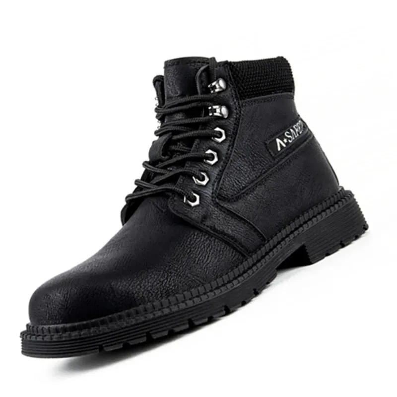 2024 Winter Safety Boots for Men - Plush, Waterproof, Steel Toe, Indestructible, Anti-Smashing, Puncture-Proof Footwear