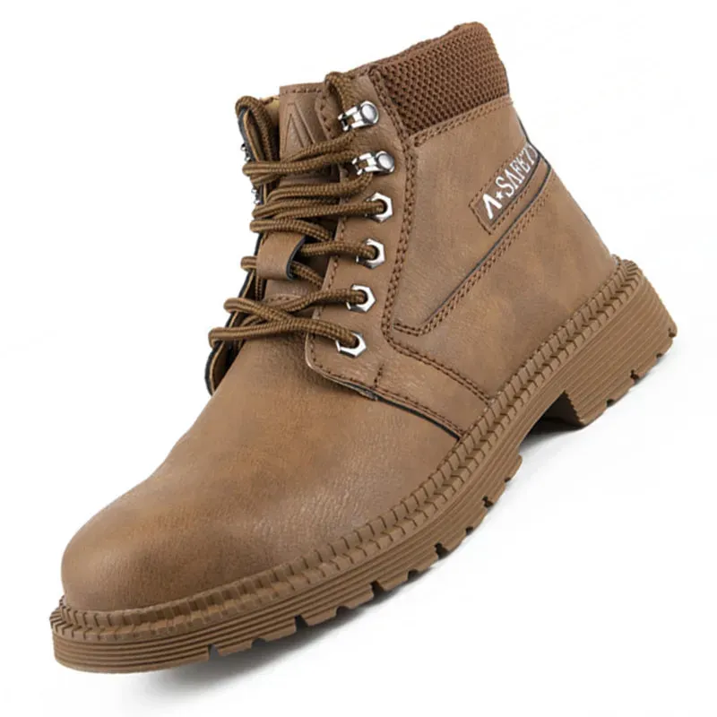 2024 Winter Safety Boots for Men - Plush, Waterproof, Steel Toe, Indestructible, Anti-Smashing, Puncture-Proof Footwear
