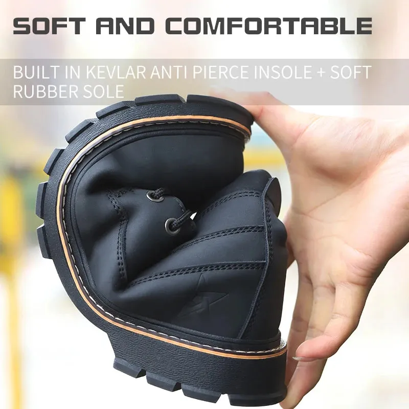 2024 Winter Safety Boots for Men - Plush, Waterproof, Steel Toe, Indestructible, Anti-Smashing, Puncture-Proof Footwear