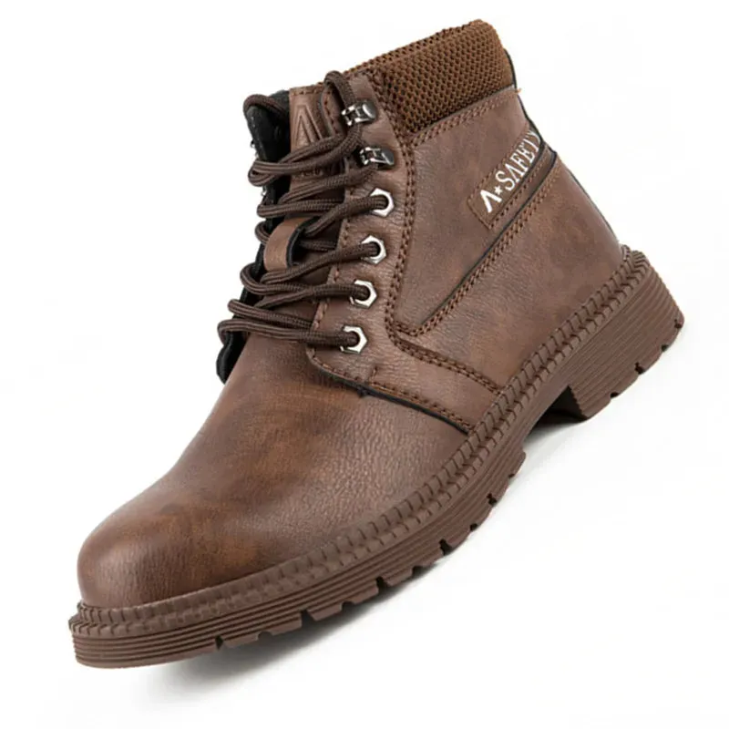 2024 Winter Safety Boots for Men - Plush, Waterproof, Steel Toe, Indestructible, Anti-Smashing, Puncture-Proof Footwear