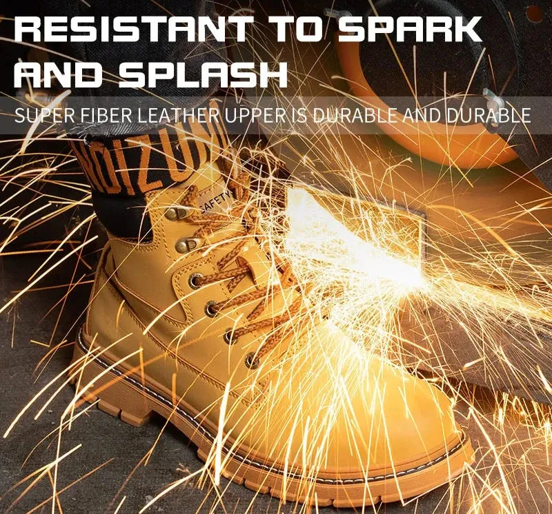 2024 Winter Safety Boots for Men - Plush, Waterproof, Steel Toe, Indestructible, Anti-Smashing, Puncture-Proof Footwear