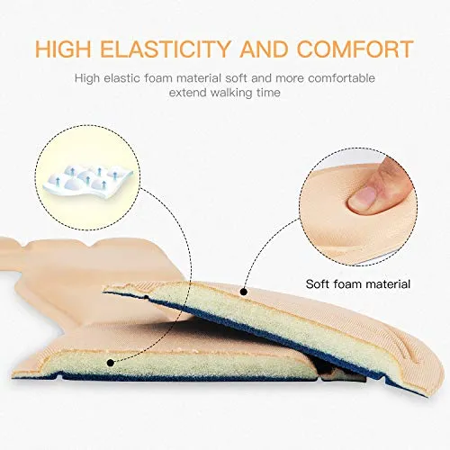 (3 Pairs) Heel Inserts for Women, Shoe Insoles, Heel Cushions, Sponge Shoes Pads with High Heel Inserts for Loose Shoes, Metatarsal or Arch Pain,Feet Sore Relief (Women 4.5-9.5)