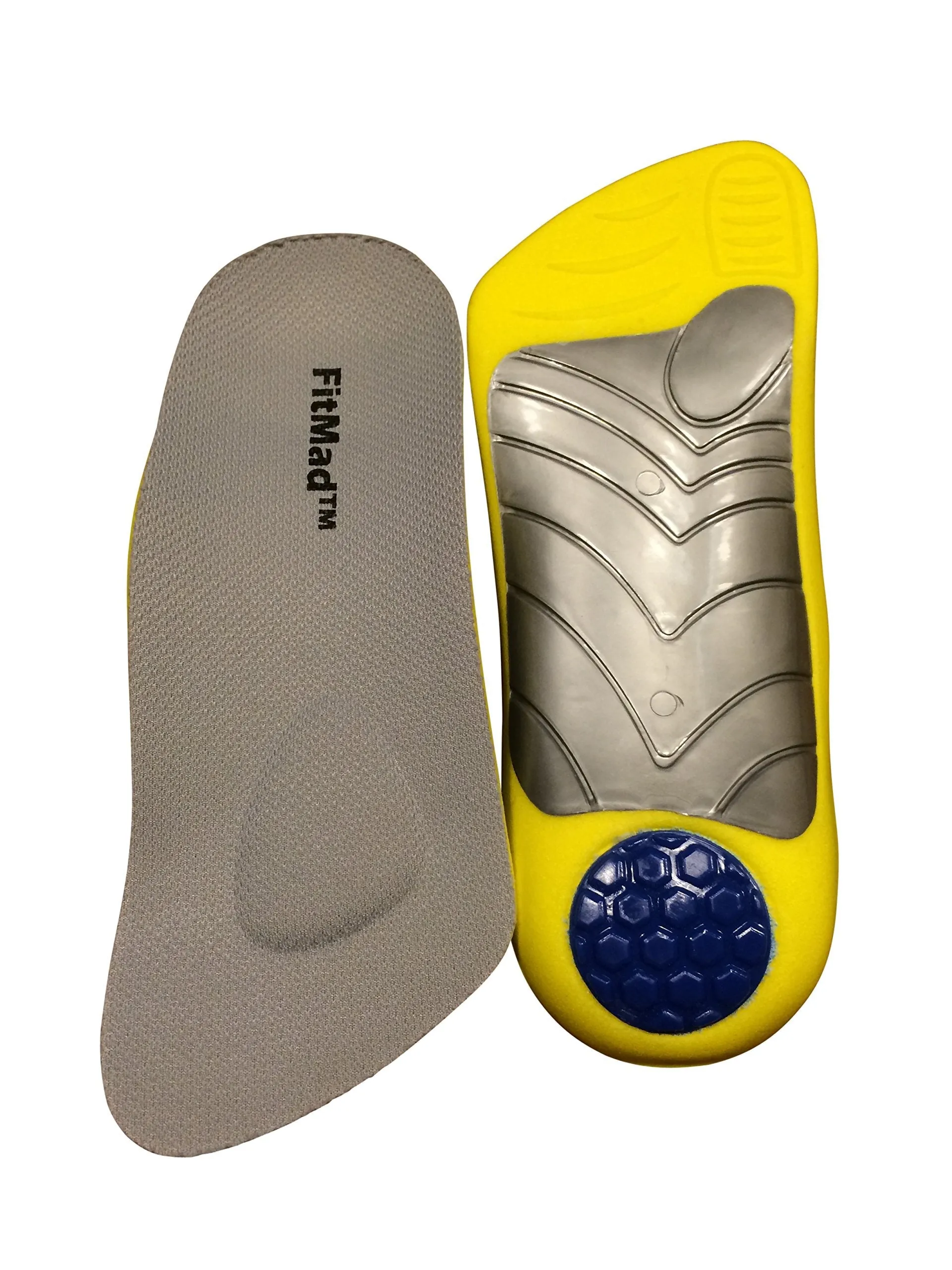 3/4 Length Orthotic Insoles with Arch Support and Heel pad, Flat feet, Fallen Arches, Pronation, Plantar Fasciitis