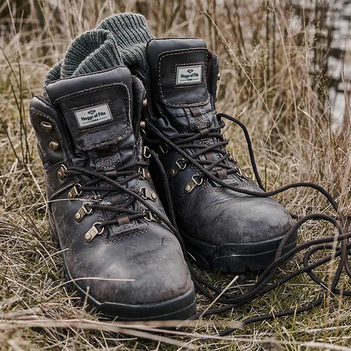 40% OFF HOGGS OF FIFE Munro Classic W/P Hiking Boot - Crazy Horse Brown -Size: UK 5 (EU38)