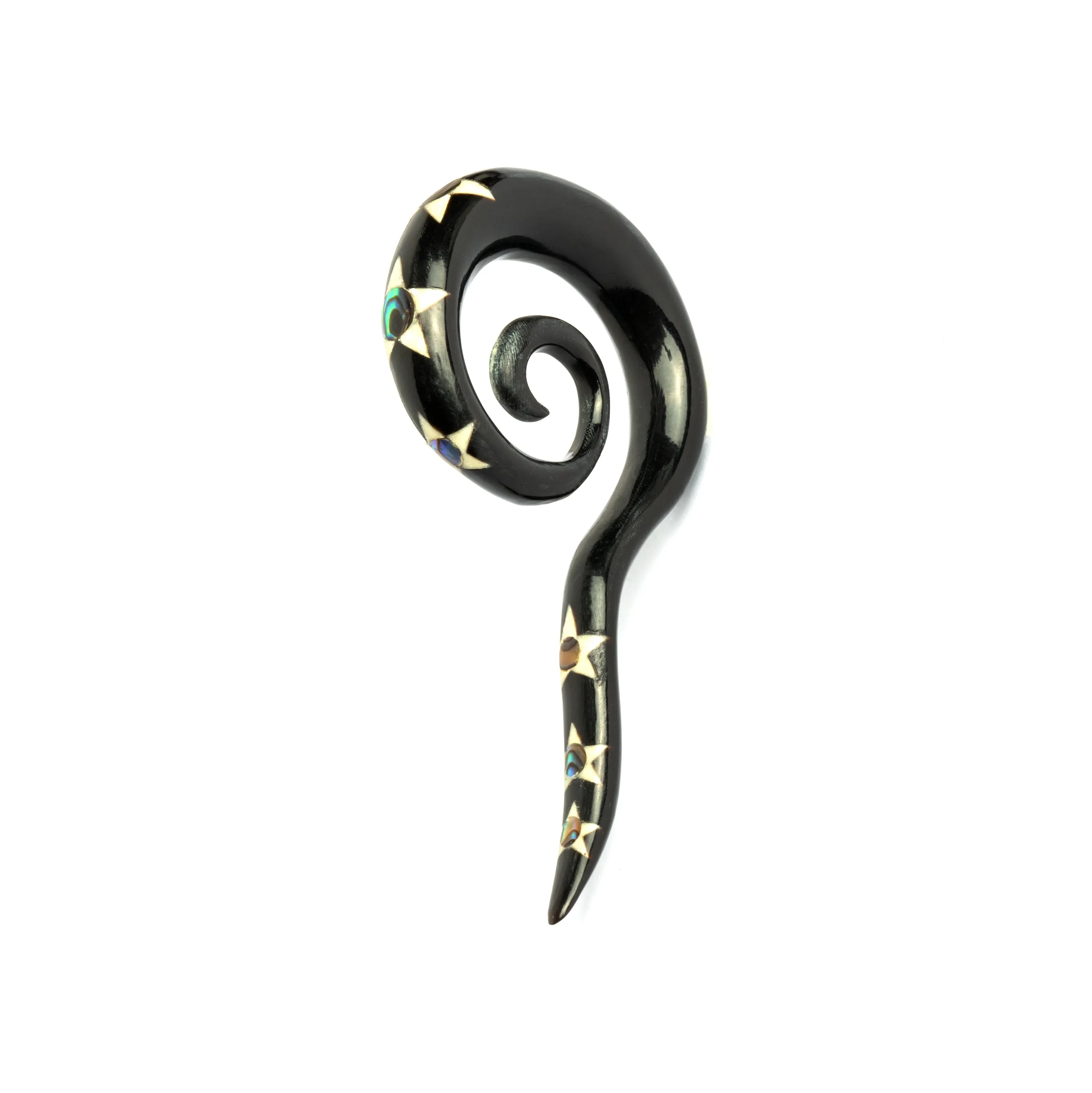 Abalone Stars Spiral Hook Gauges