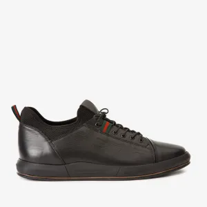 Slip Assist The Hoxton Black Leather Men Sneaker Final Sale!