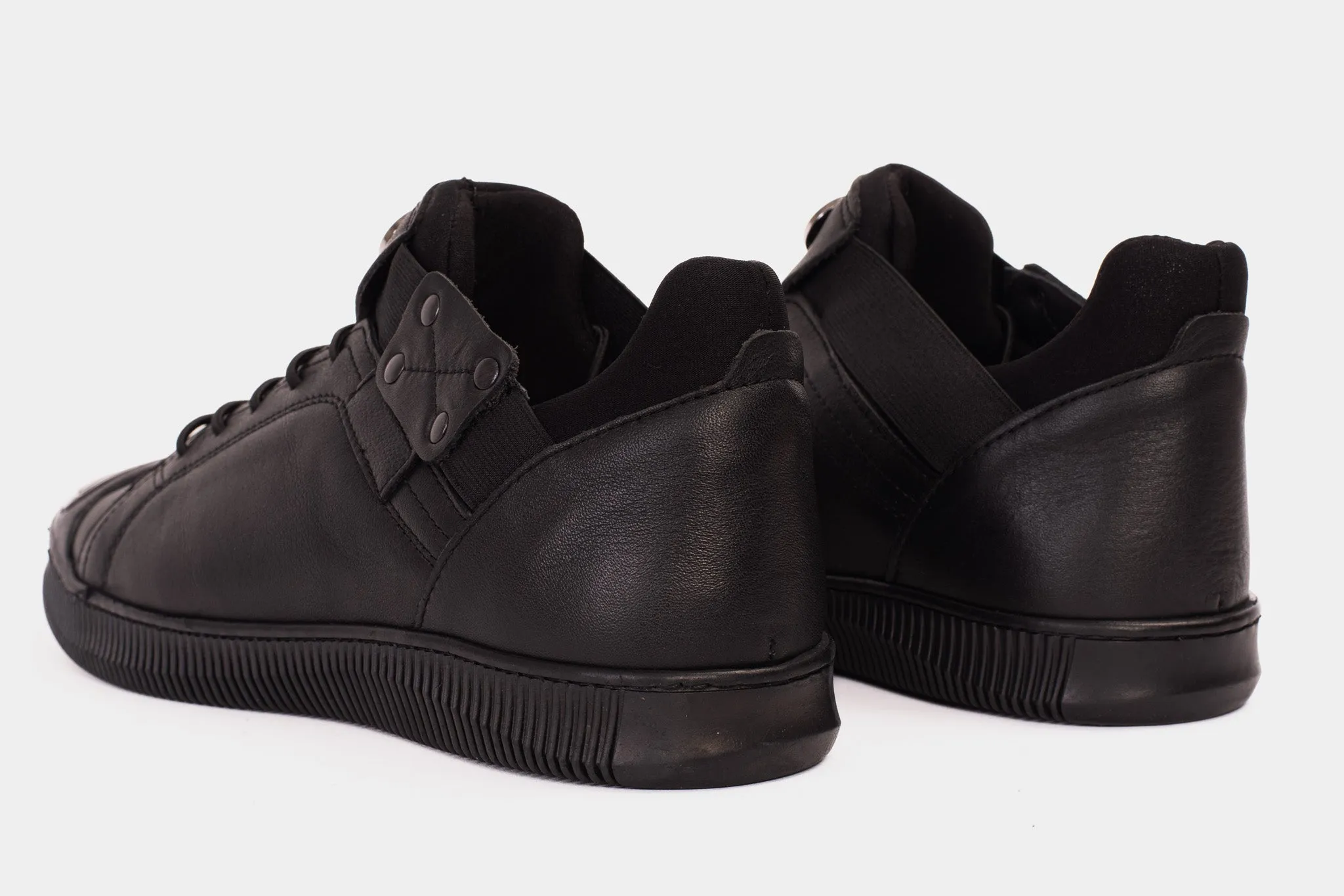 Comfort Mesh Comfort quality The Mumbai Black Leather Men Sneaker Final Sale!