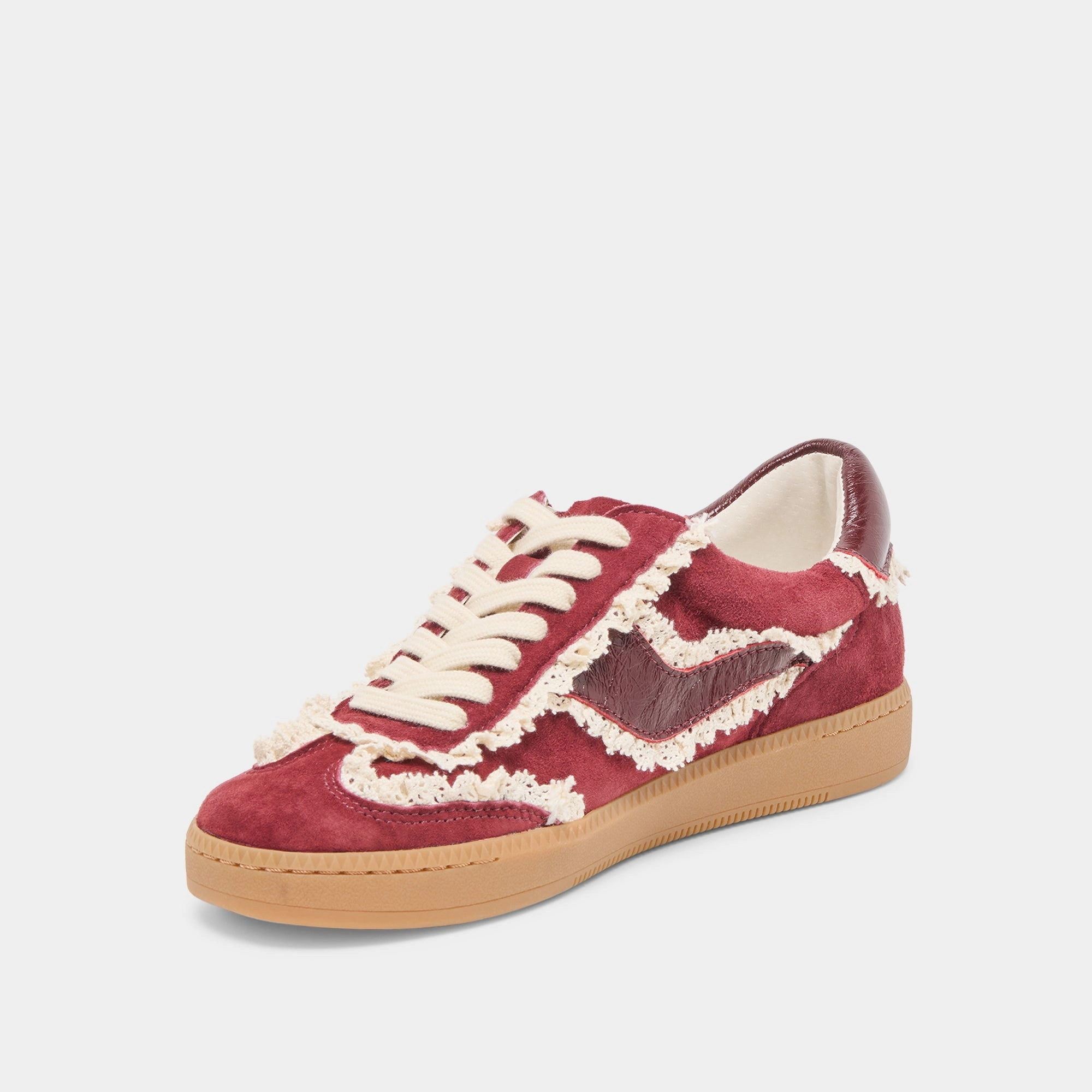 ShockAbsorbingSole Training NOTICE LACE SNEAKERS OXBLOOD SUEDE
