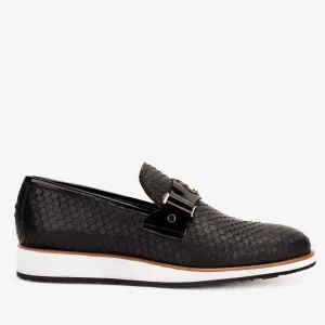 Workstation Wear The Legacy Black Leather Men Casual Loafer Shoe