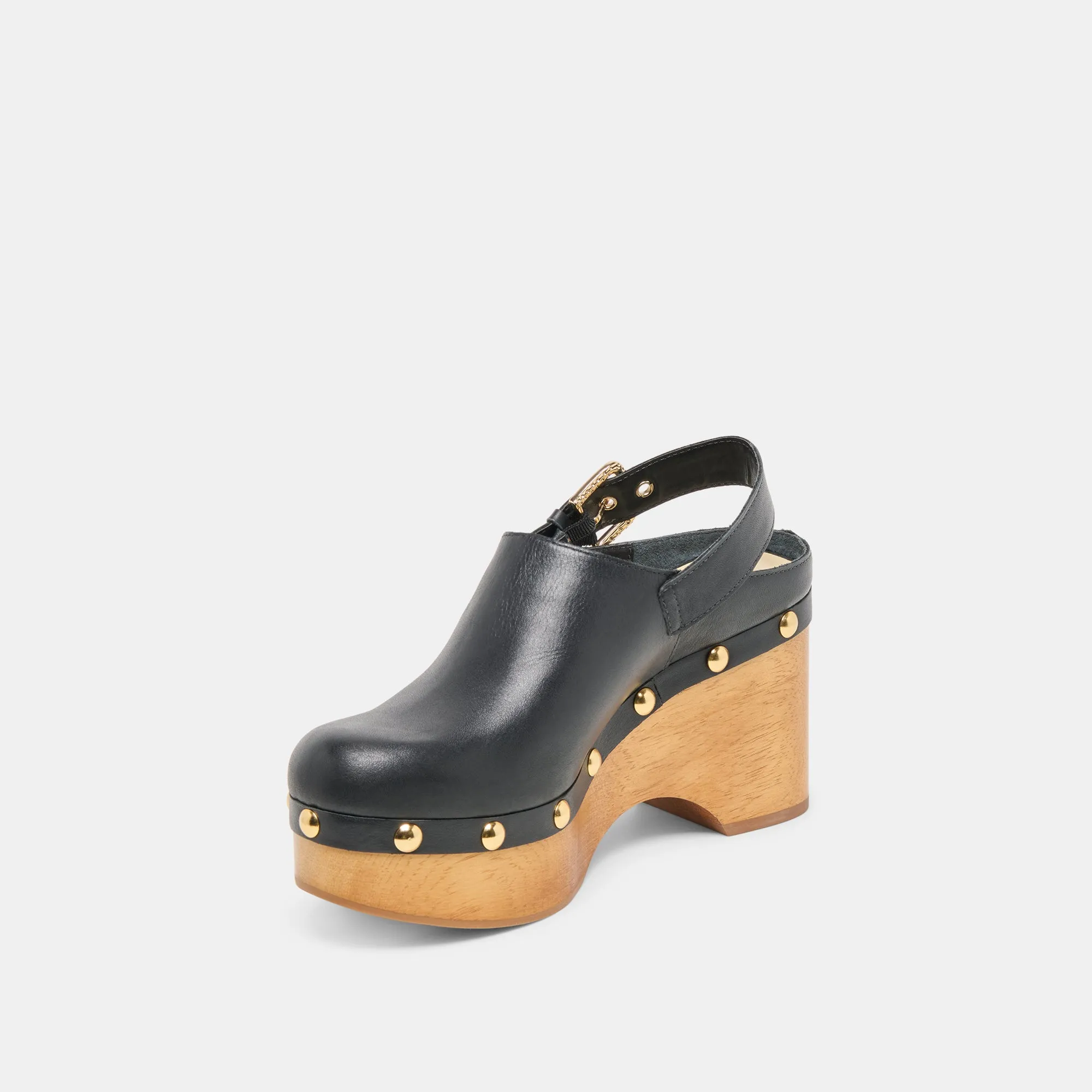 Winter Spark ADELAN CLOGS BLACK LEATHER