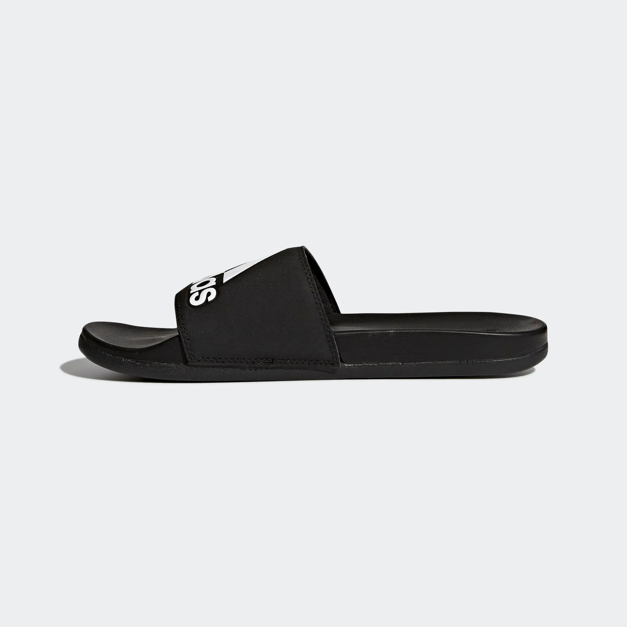 Adidas Adilette Cloudfoam Comfort Slides 3 Stripe Logo (Core Black/Cloud White)(CG3425)