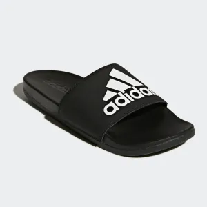 Adidas Adilette Cloudfoam Comfort Slides 3 Stripe Logo (Core Black/Cloud White)(CG3425)