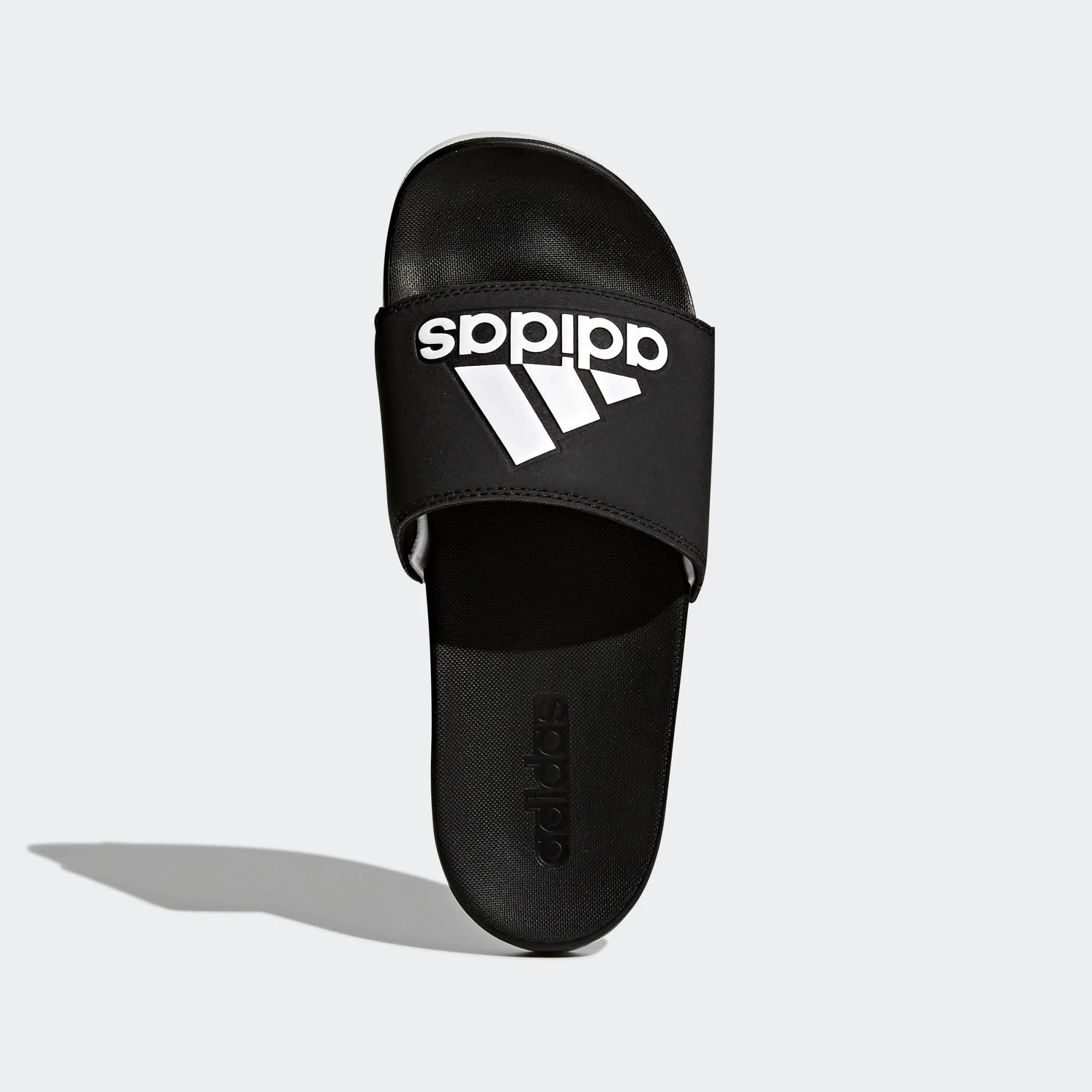 Adidas Adilette Cloudfoam Comfort Slides 3 Stripe Logo (Core Black/Cloud White)(CG3427)