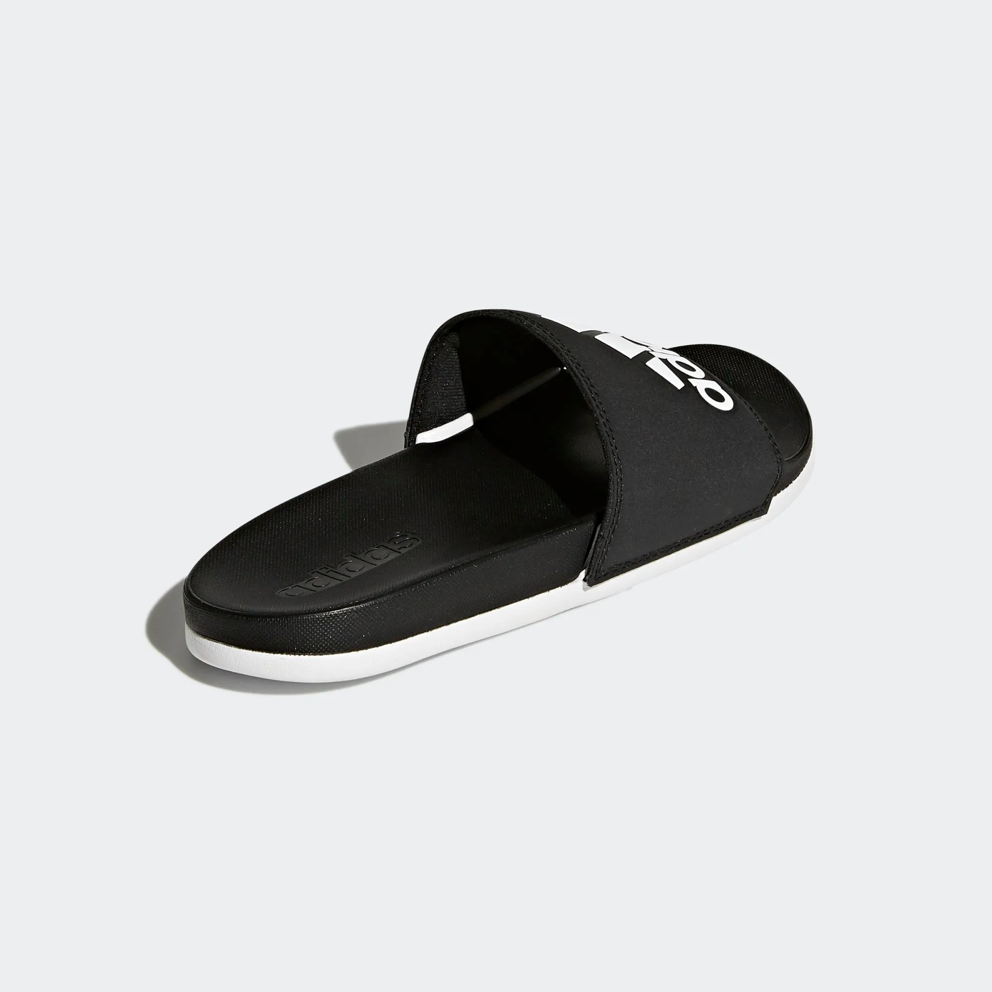 Adidas Adilette Cloudfoam Comfort Slides 3 Stripe Logo (Core Black/Cloud White)(CG3427)