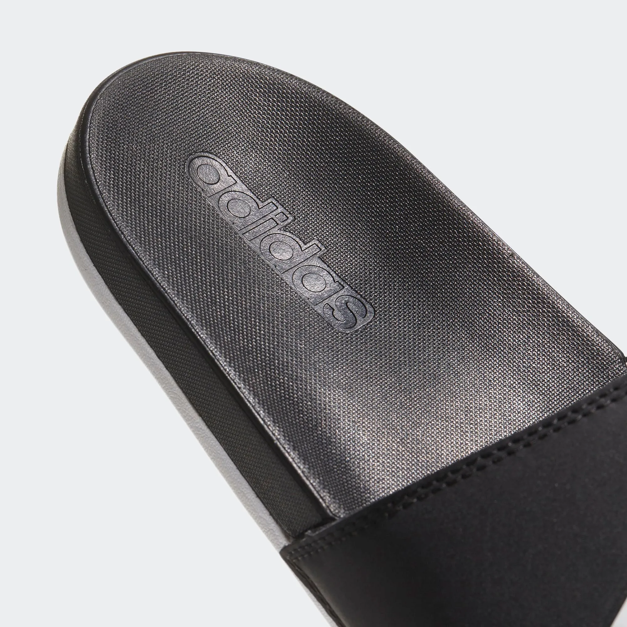 Adidas Adilette Cloudfoam Comfort Slides 3 Stripe Logo (Core Black/Cloud White)(CG3427)