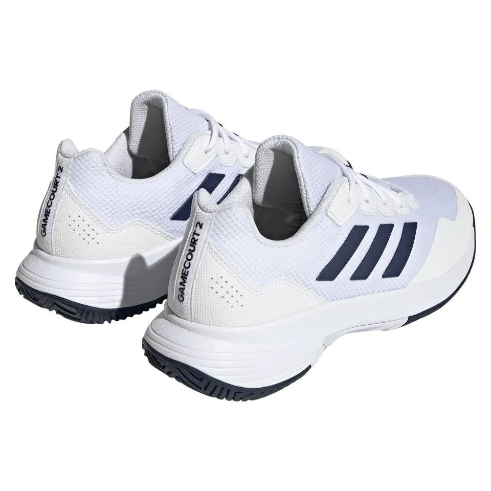 adidas GameCourt 2 Men's Tennis Shoe (White/Navy)