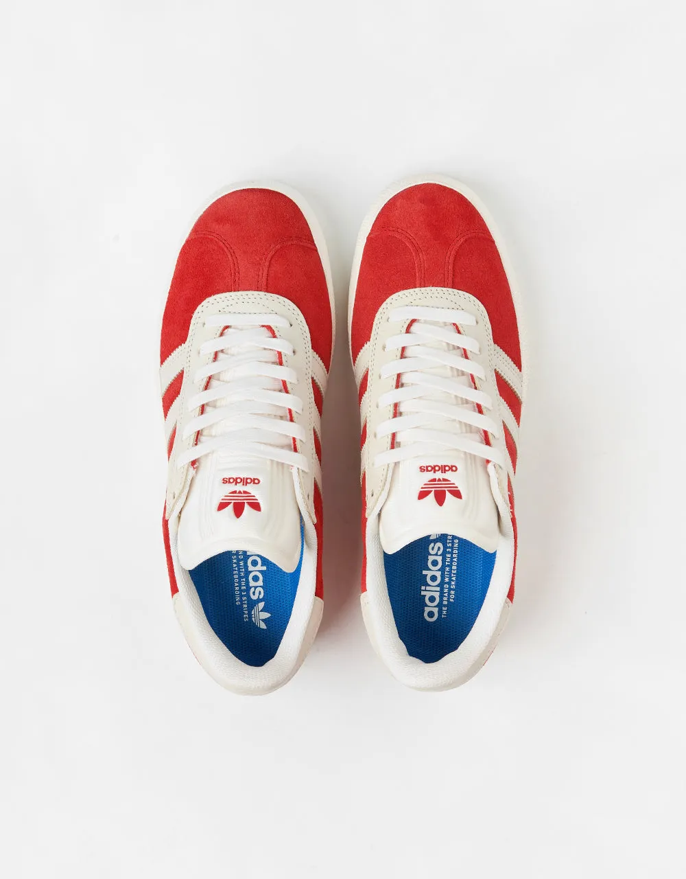 adidas Gazelle ADV Skate Shoes - Better Scarlet/Chalk White/Gold Metallic