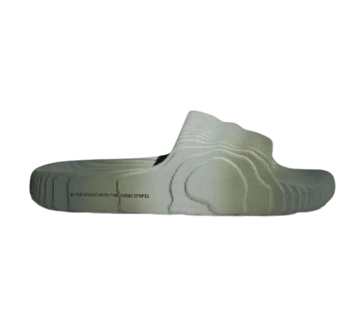 Adidas Men's Adilette 22 Slides - Wonder Silver / Silver Green / Core Black