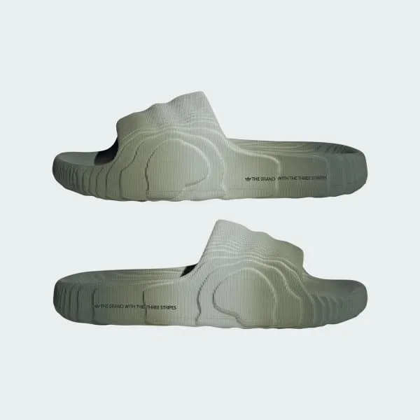 Adidas Men's Adilette 22 Slides - Wonder Silver / Silver Green / Core Black