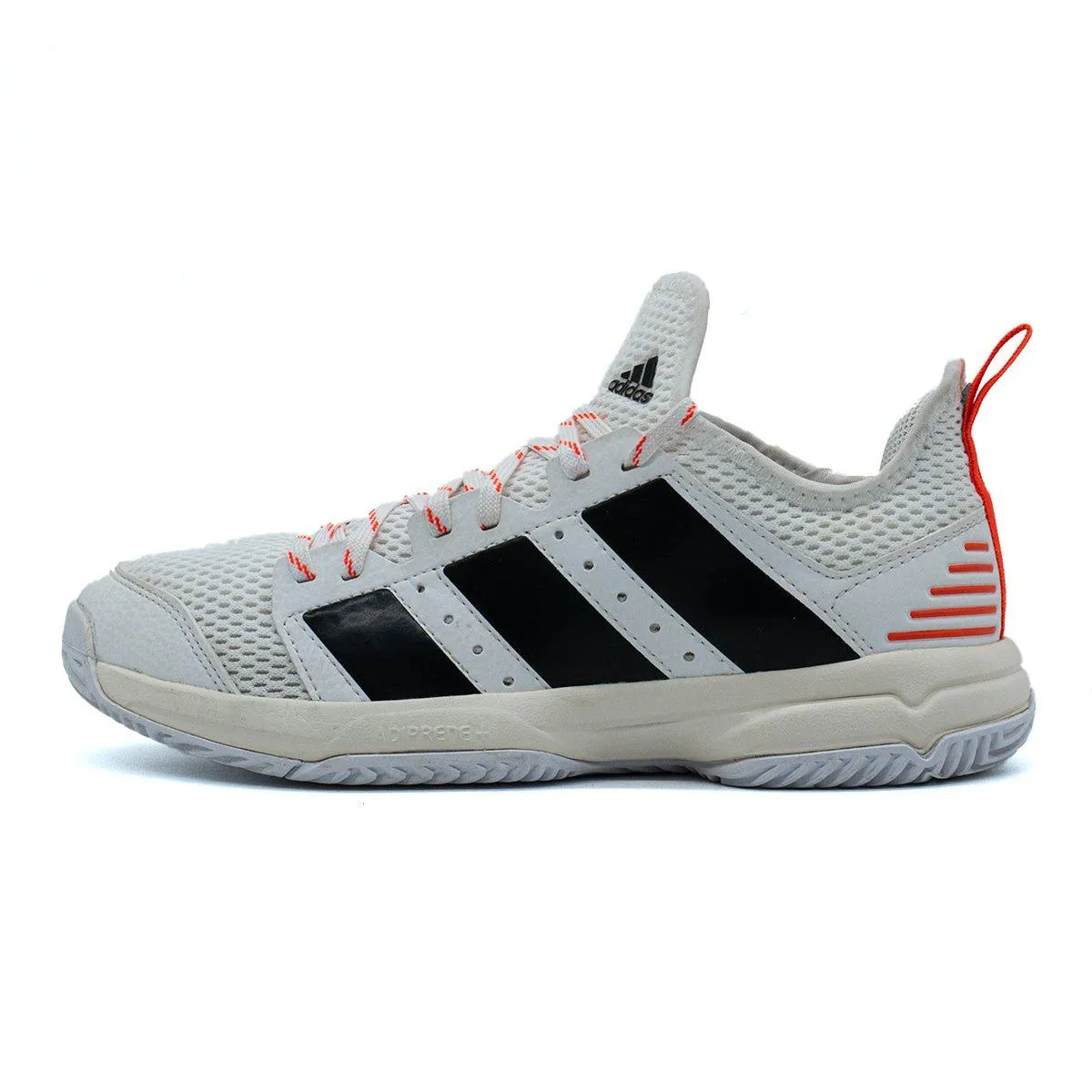 Adidas Stabil Indoor Lifestyle Sport Shoes Fabric White Colour For Women