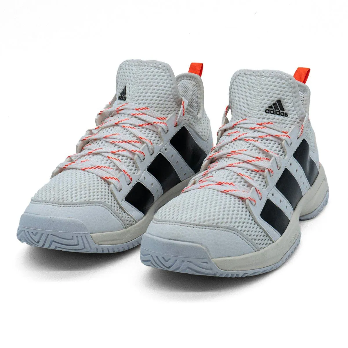 Adidas Stabil Indoor Lifestyle Sport Shoes Fabric White Colour For Women