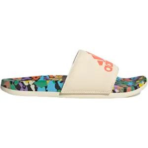 Adidas Women's Adilette Comfort Slides - Ecru Tint / Coral Fusion