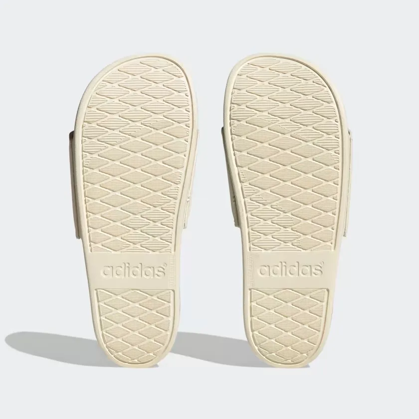 Adidas Women's Adilette Comfort Slides - Ecru Tint / Coral Fusion