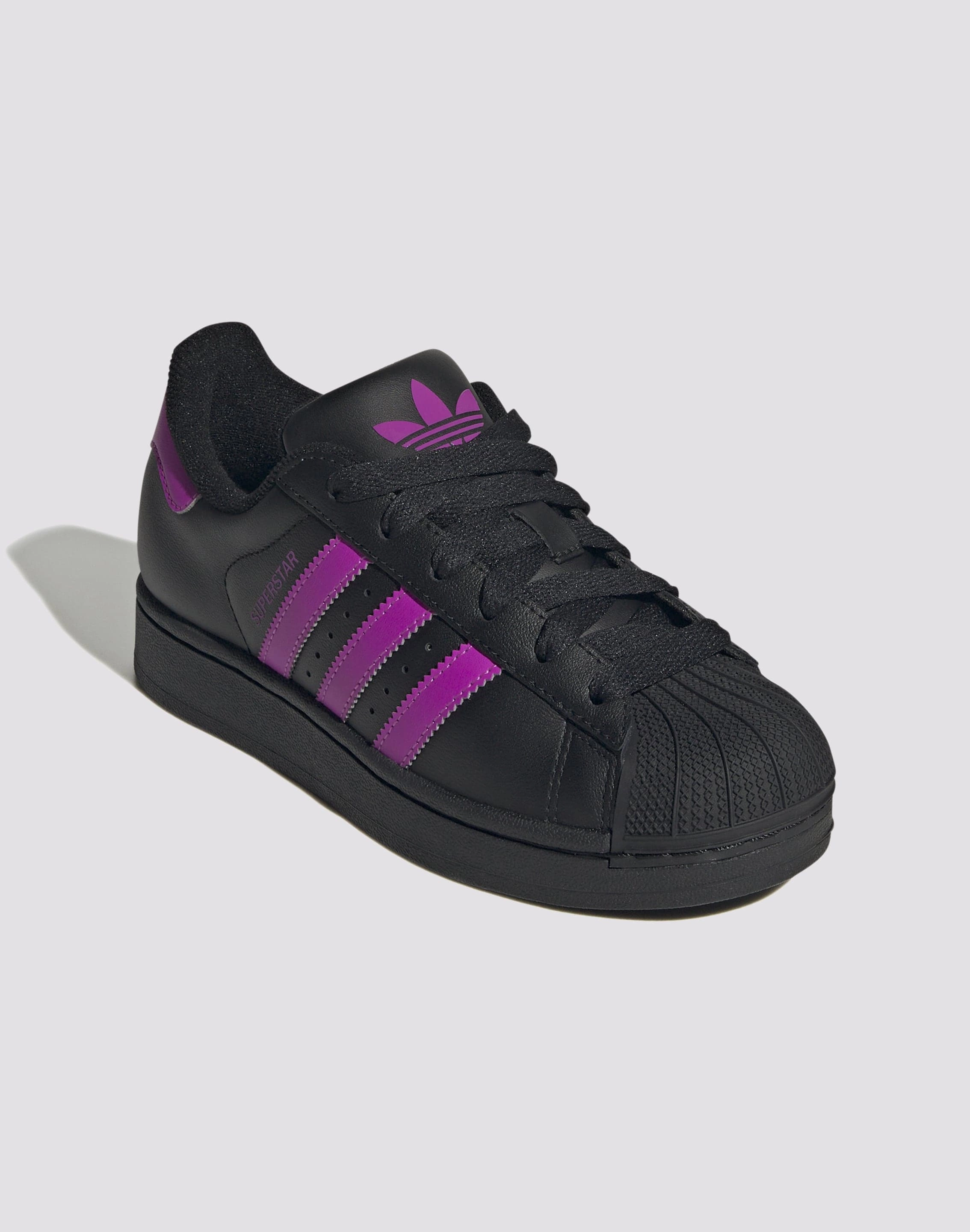 Authentic Easy - to - Clean Adidas Originals Superstar II "Black/Flash Pink" Grade School Girls'