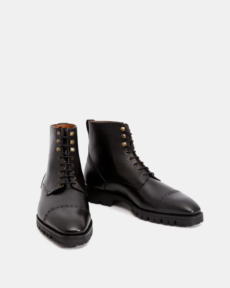 Nightclub Black Alcazar Cap Toe Boot