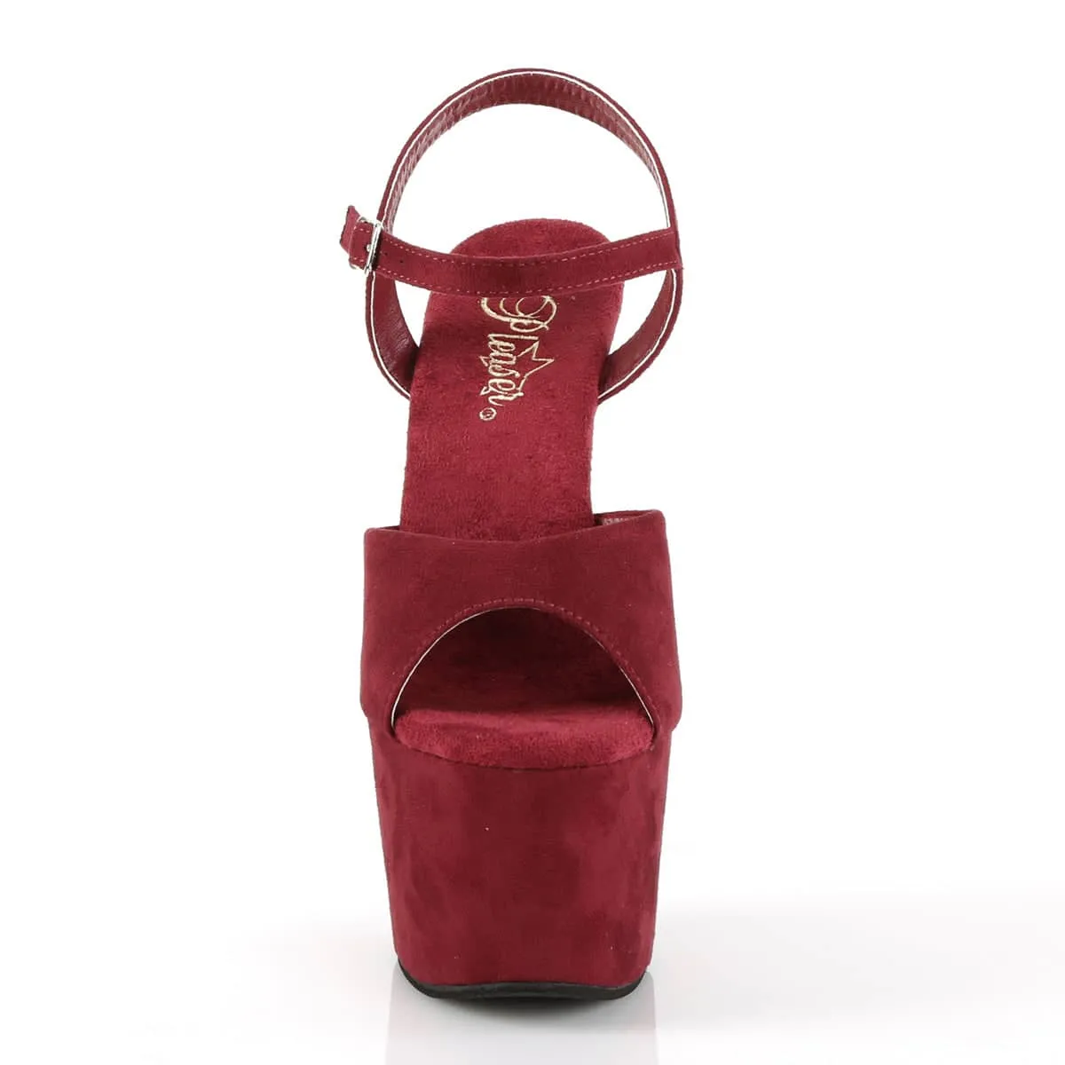Adore 709FS Burgundy Faux Suede Vegan Platforms