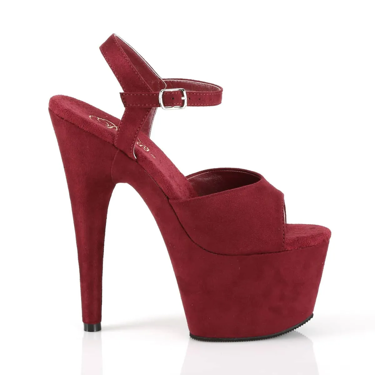 Adore 709FS Burgundy Faux Suede Vegan Platforms