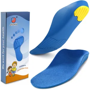 Ailaka Orthopedic Insoles Children, Orthopedic Shoe Insoles Children for Flat Feet, Heel Spurs, Plantar Fasciitis, Metatarsalgia Blue 37-39 EU 25.1cm