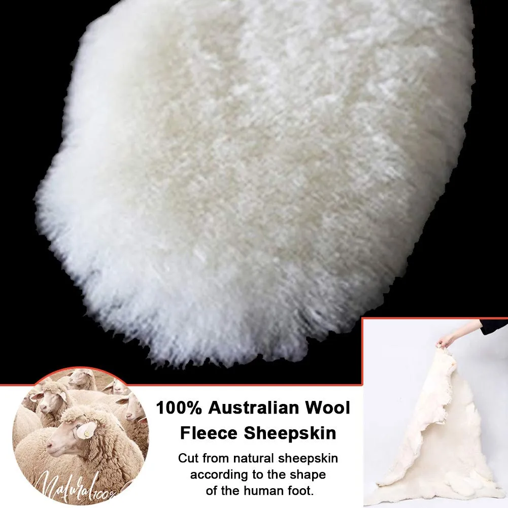 Ailaka Sheepskin Sport Wool Insoles for Women & Men, Premium Thick Fur Fleece Replacement Warm Inserts for Shoes Boots Slippers Sneakers 11 M US Women/9 M US Men 1 Pair