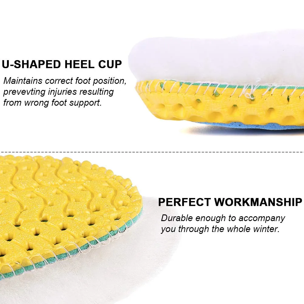 Ailaka Sheepskin Sport Wool Insoles for Women & Men, Premium Thick Fur Fleece Replacement Warm Inserts for Shoes Boots Slippers Sneakers 11 M US Women/9 M US Men 1 Pair