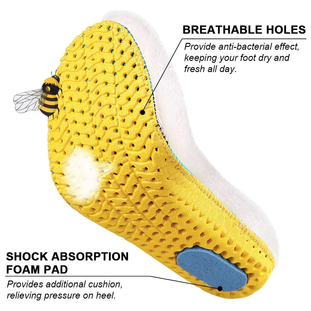 Ailaka Sheepskin Sport Wool Insoles for Women & Men, Premium Thick Fur Fleece Replacement Warm Inserts for Shoes Boots Slippers Sneakers 11 M US Women/9 M US Men 1 Pair