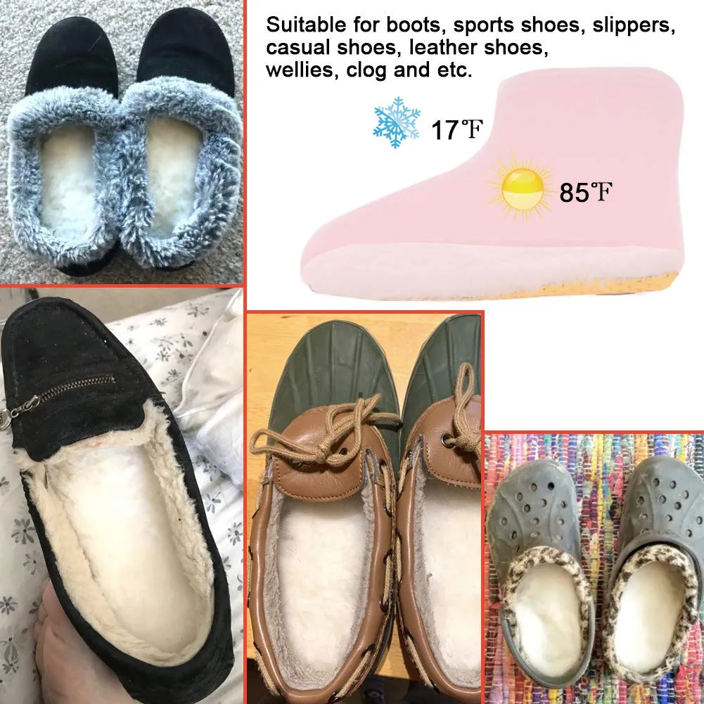 Ailaka Sheepskin Sport Wool Insoles for Women & Men, Premium Thick Fur Fleece Replacement Warm Inserts for Shoes Boots Slippers Sneakers 11 M US Women/9 M US Men 1 Pair