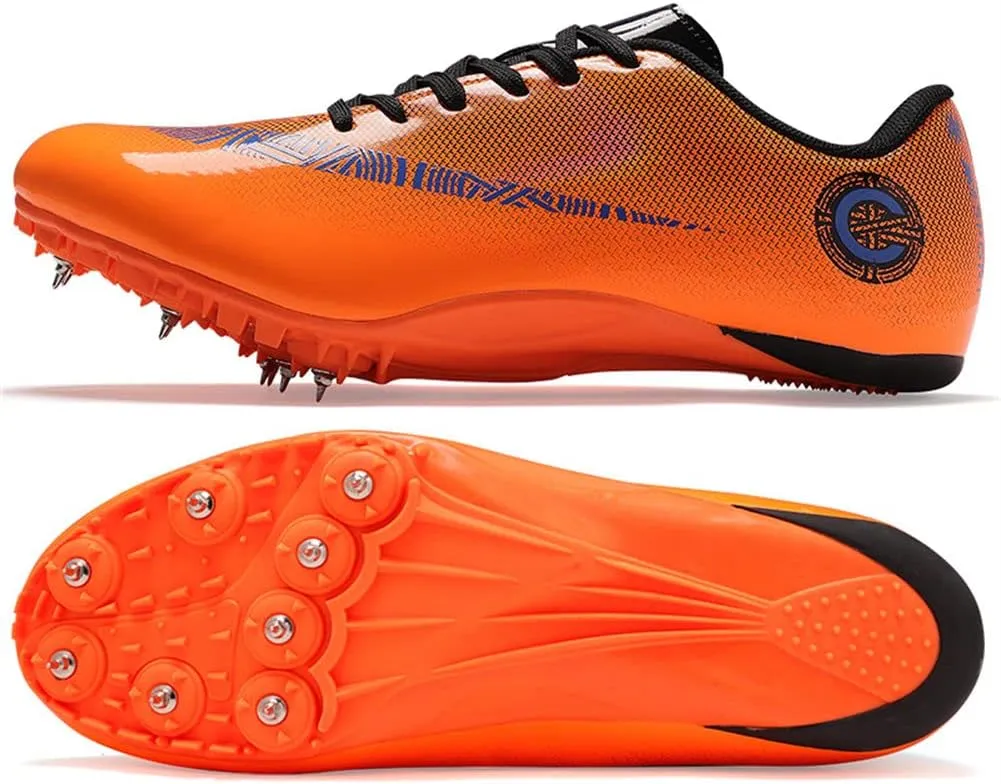 ailishabroy Track and Field Running Spike Shoe Mesh Breathable Lightweight Durable Sneakers Athletics Shoes Unisex Adult and Boy Sport Shoes