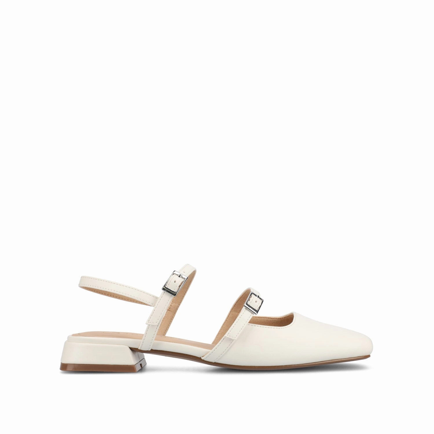 GRETCHENN HEELED FLATS IN VEGAN LEATHER soft cushions