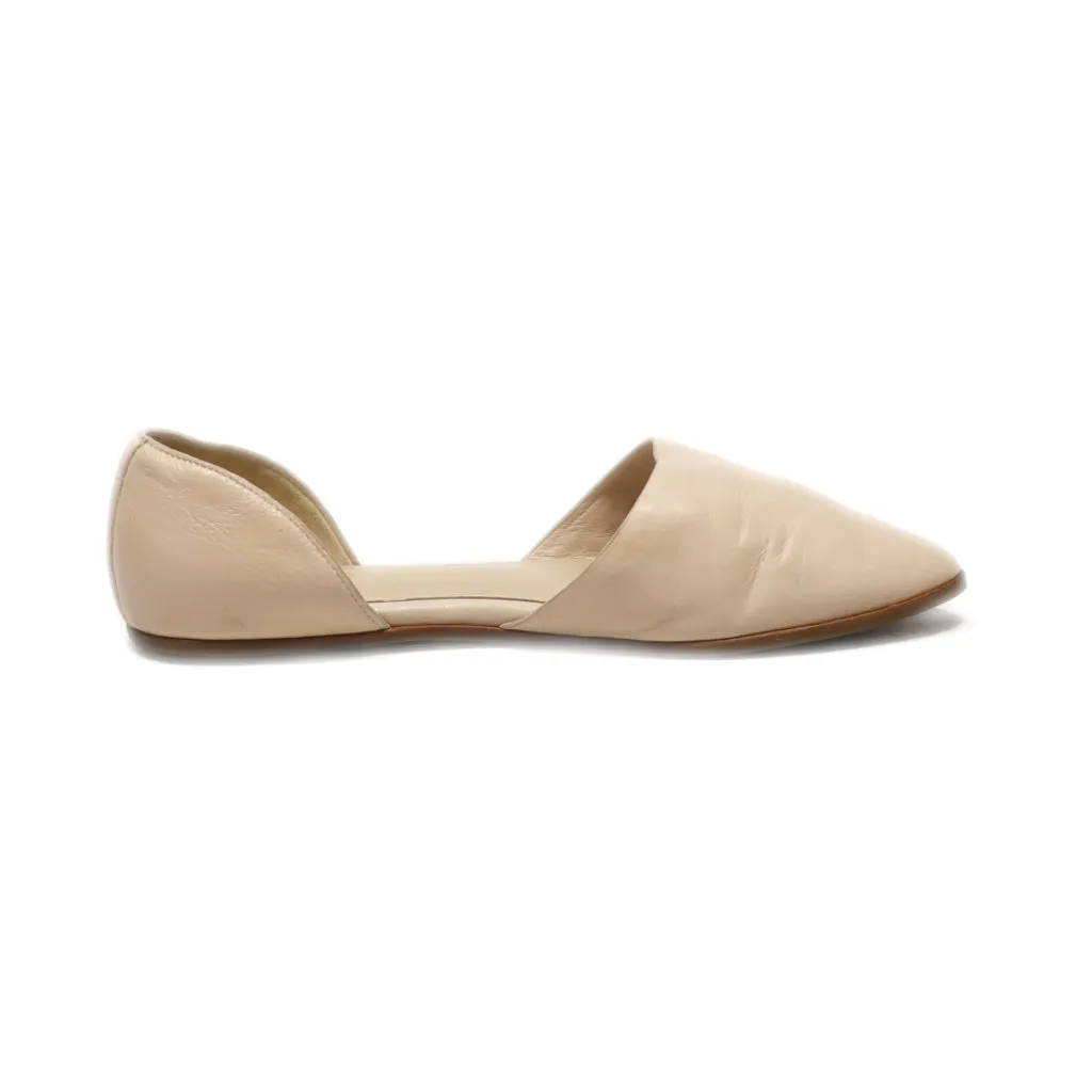 Aldo Slip Ons Leather Beige Colour For Women