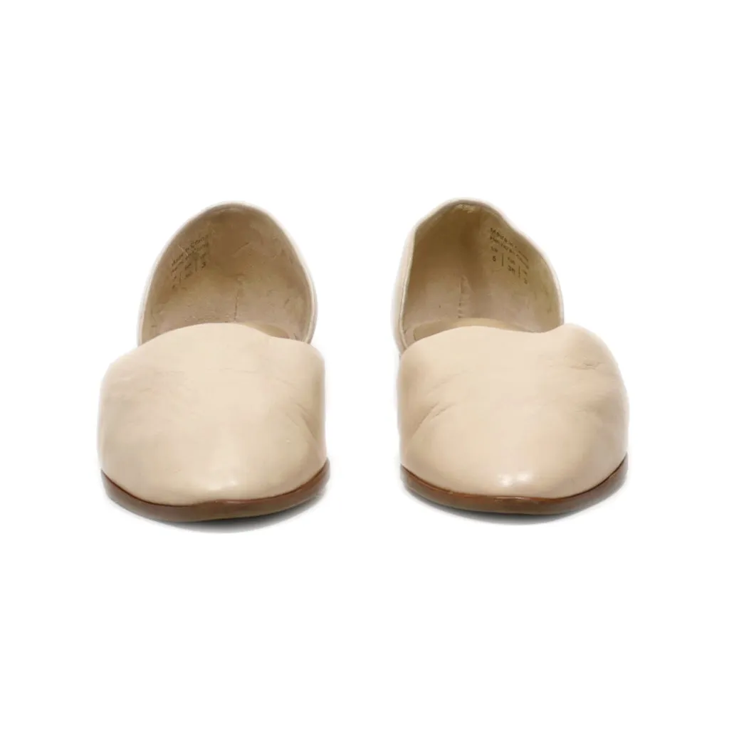 Aldo Slip Ons Leather Beige Colour For Women