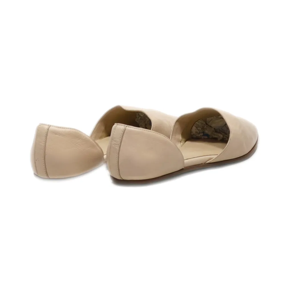 Aldo Slip Ons Leather Beige Colour For Women