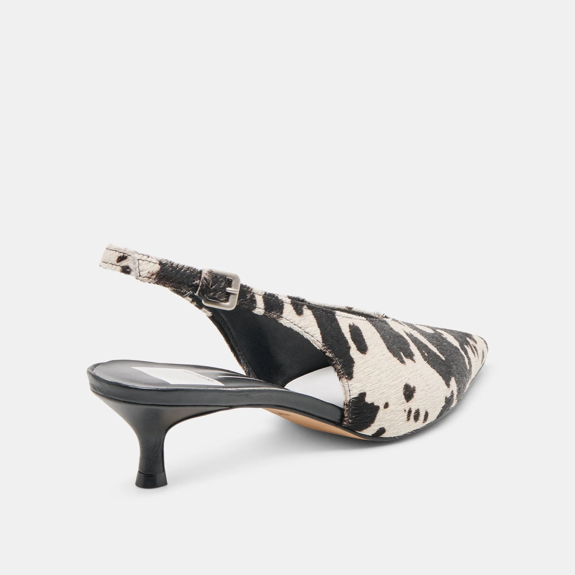 Sculpted Design Show Spark ALENNA HEELS BLACK WHITE TAURUS CALF HAIR